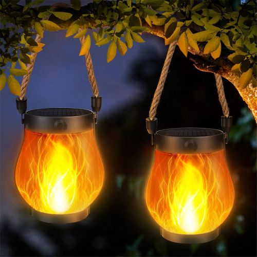 Solar Lanterns Lights Flickering Flame Garden Lights 1