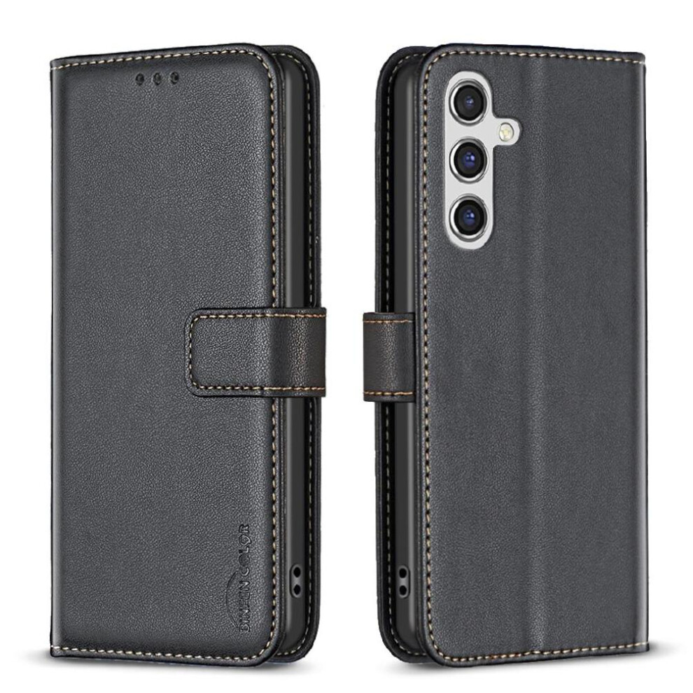 (Black) Flip Case For Samsung Galaxy A34 5G Leather Case Business Multi-Color Multi-Card Slot Wallet Black 764563088799