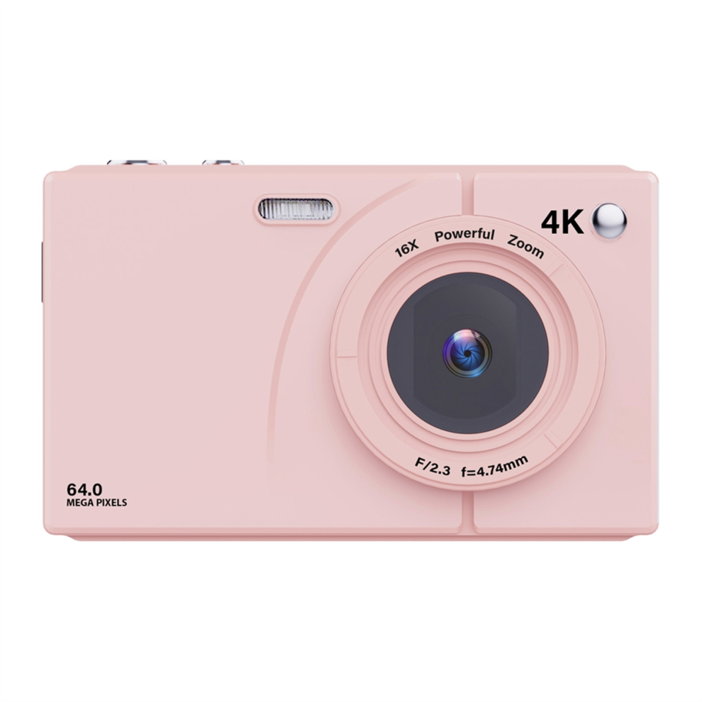 4K Ccd Digital Camera 16X Digital Zoom With 2.8Inch Screen Pink 4851967859202
