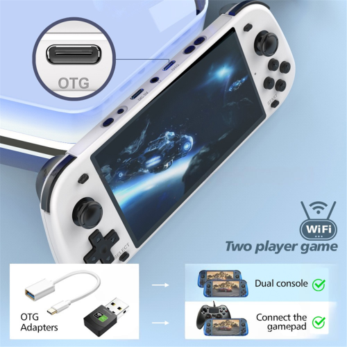 R50S Retro Handheld Game Console128GB Linux System Black 2