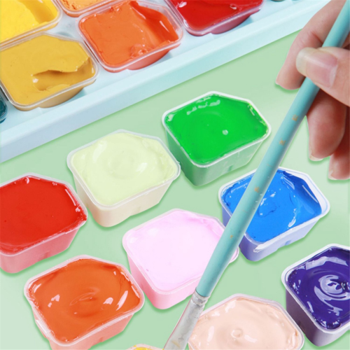Coffret de 24 peintures gouaches gelées concentrées pour débutants 1