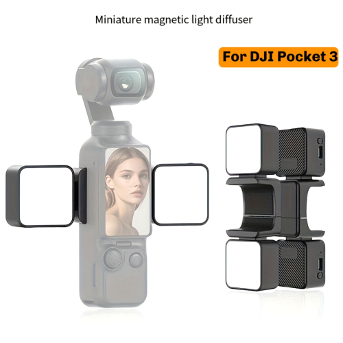 2 pezzi per Pocket3 Mini LED Light 3 livelli di luce morbida regolabile 2