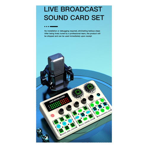 Placa de som V99 Live para gravação de karaokê e podcast. 1