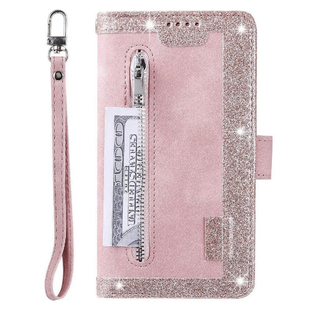 (Pink) Flip Case For Samsung Galaxy A34 5G Pu Leather Wallet 9 Card Slots Kickstand Lanyard Pink 764563088911