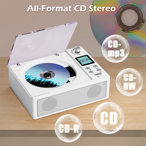 Tragbarer Bluetooth-Retro-CD-Player, Doppellautsprecher B 1