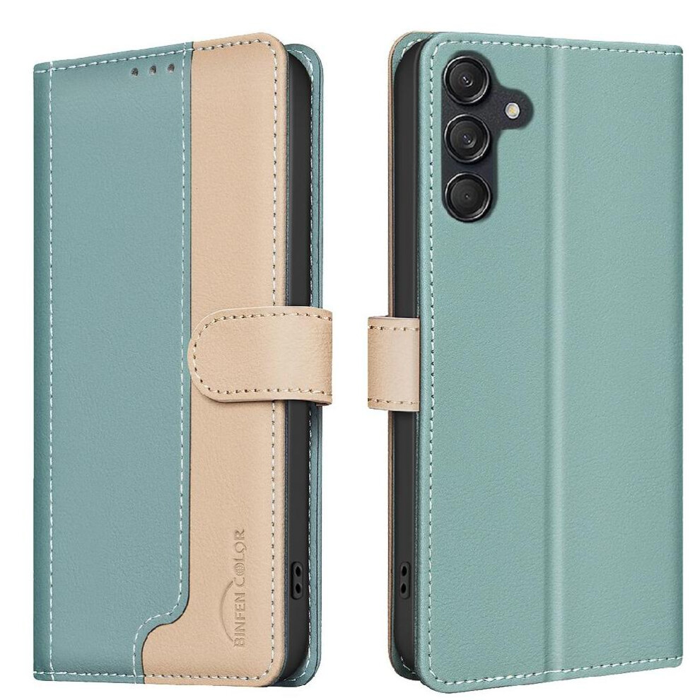 (Green) Flip Case For Samsung Galaxy A34 5G Card Slots Holder Flip Folio Rfid Blocking Shockproof Tpu Inner Shell Kickstand Green 764563089109