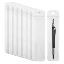 Pacote com 100 Sacos Transparentes para Embalagem de Canetas com Contas