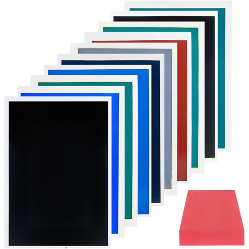 10 st gravyrpapper, färgat gravyrpapper