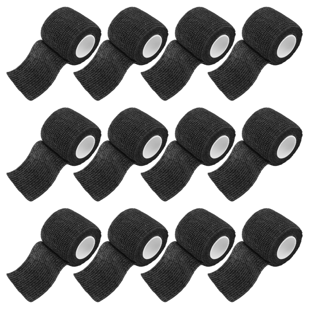 Bez Marki Black 12Pcs Self-Adhesive Bandage 5Cm For Injuries And Pet Treatment
