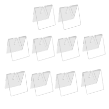 Conjunto de 10 suportes transparentes em acrílico para lâminas de faca.