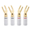 10 conectores banana tipo Y/U para cable de audio de altavoz 3