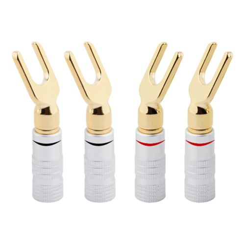 10 conectores banana tipo Y/U para cable de audio de altavoz 2