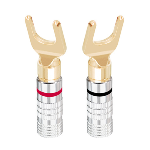 10 conectores banana tipo Y/U para cable de audio de altavoz 1