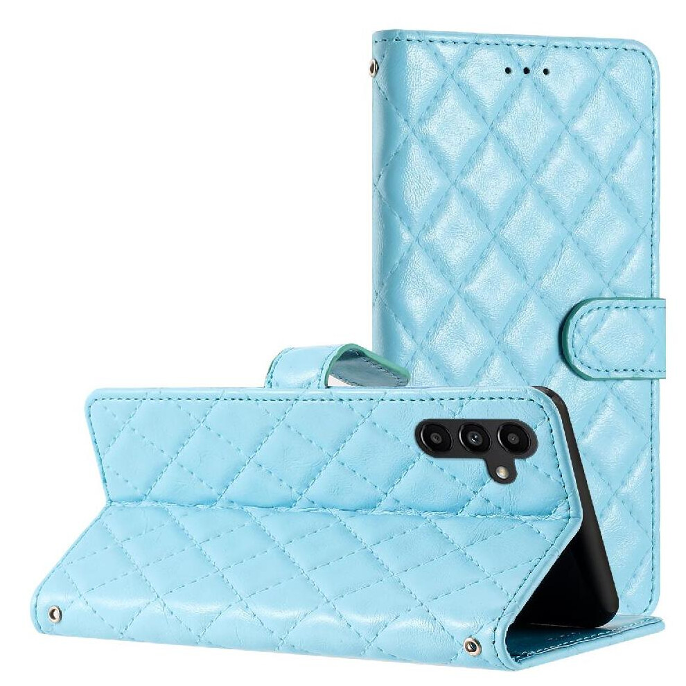 (Blue) Flip Case For Samsung Galaxy A34 5G Pu Leather Wallet Tpu Shockproof Kickstand Magnetic Folio Card Slots Holder Blue 764563089635