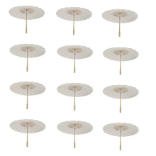Lot de 12 parasols en papier pour la plage, accessoires photo à faire soi-même