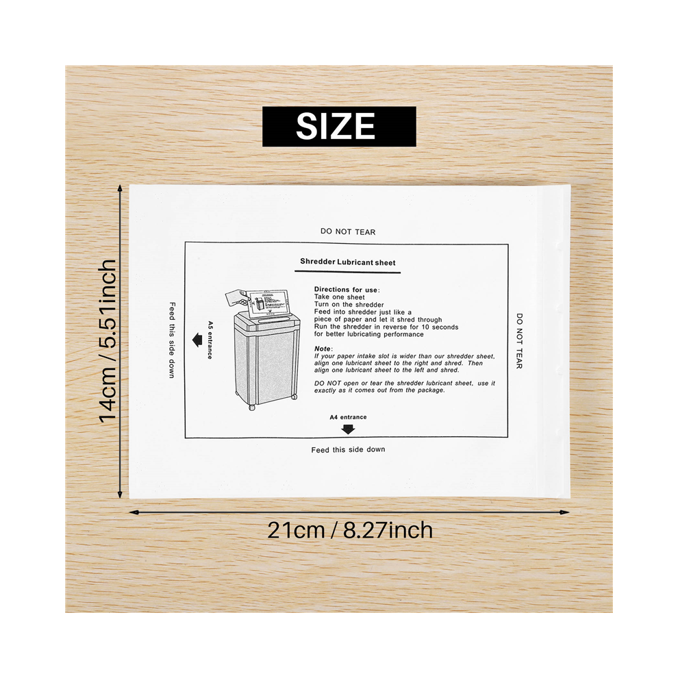 Bez Marki 12Pcs Paper Shredder Lubricant Sheets Shredder Lubricating Oil