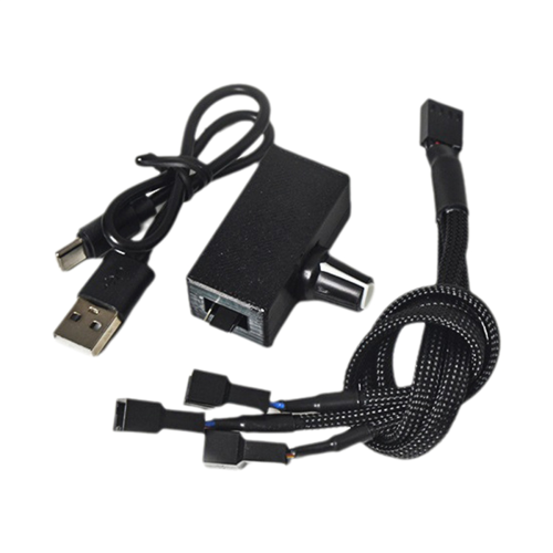 12V 4-Pin PWM Lüfterregler mit 1 auf 3 Adapterkabel