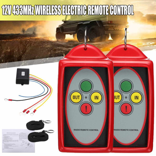 12V-24V 433MHz Digital Wireless Winches Remote Control Recovery Kit 1