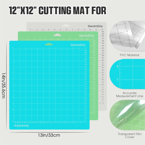 12x12 Schneidematte für Maker 3 - Wiederverwendbare, rasterförmige Klebematten 2