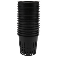 Pacote de 15 copos de rede de 4 polegadas com fendas para vasos de plantas e cesto de balde