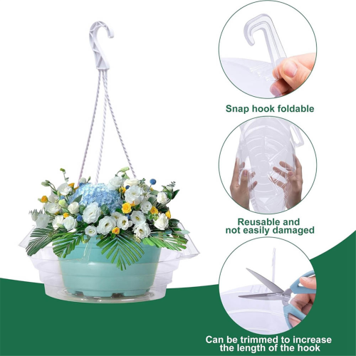 Conjunto de 15 Coletores de Água para Plantas Suspensas - Plástico Transparente, 30 cm (12 polegadas) 2