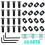 16er Pack M4 T-Nut metrische Kamm-Schrauben-Ersatzsets 3