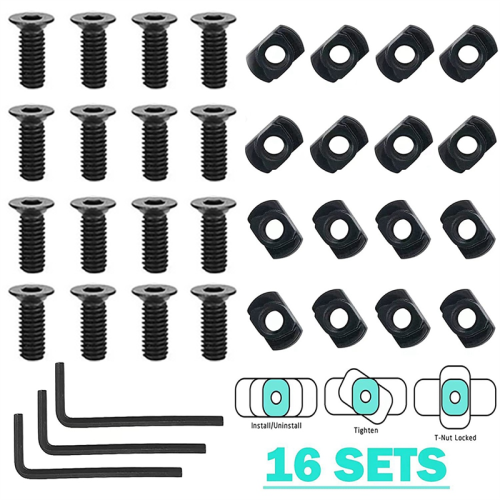 16er Pack M4 T-Nut metrische Kamm-Schrauben-Ersatzsets 2