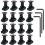 16er Pack M4 T-Nut metrische Kamm-Schrauben-Ersatzsets 2