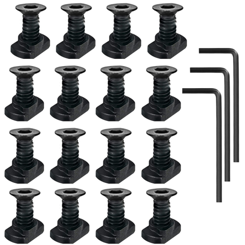 16er Pack M4 T-Nut metrische Kamm-Schrauben-Ersatzsets 1