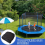 Trampoline Top Shade Cover, Buitenzonweringnet, 14FT 8 Palen 4