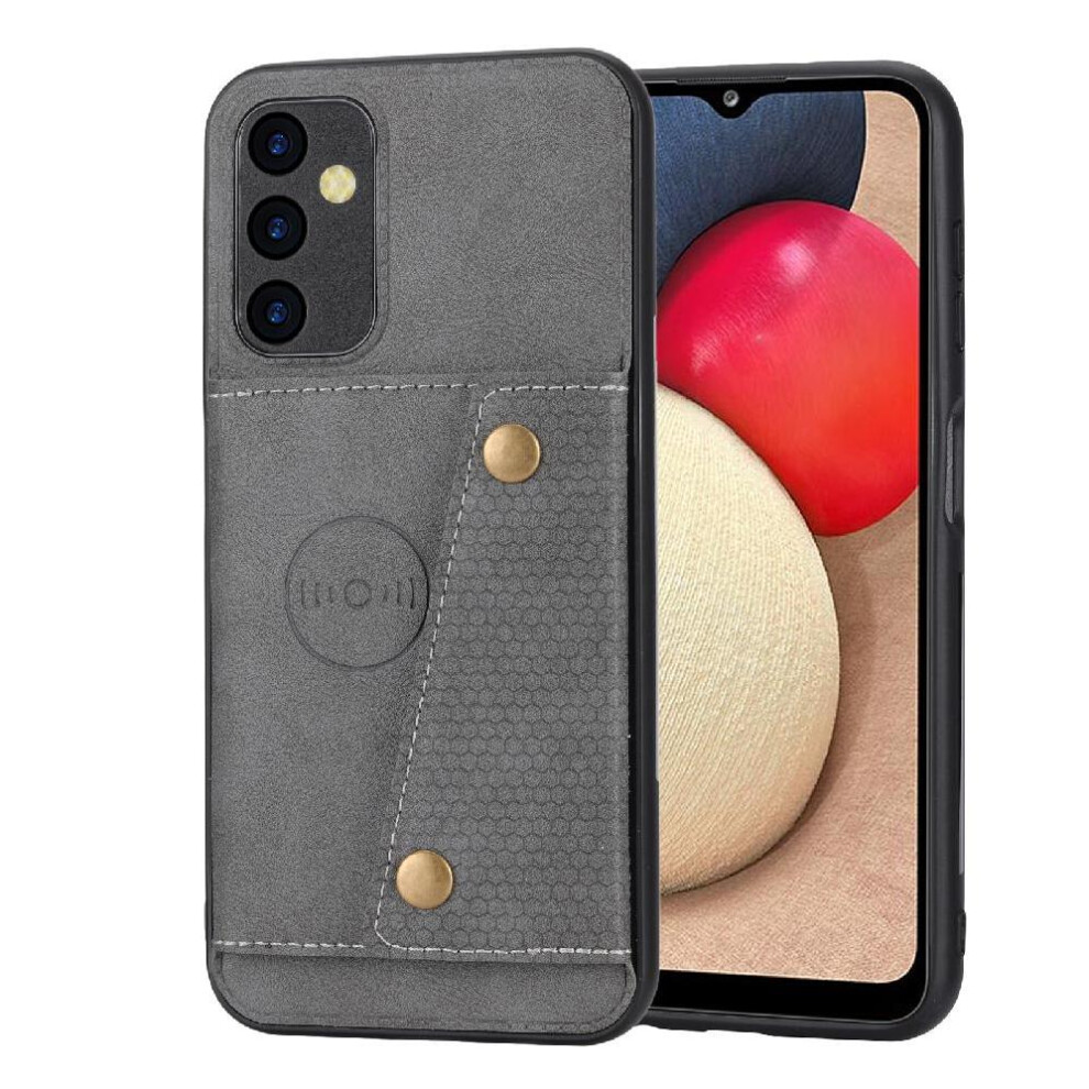 ( ) Wallet Case For Samsung Galaxy A34 5G Card Holder Wallet Case Shockproof Protective Buit In Iron Kickstand Gray 764563089819