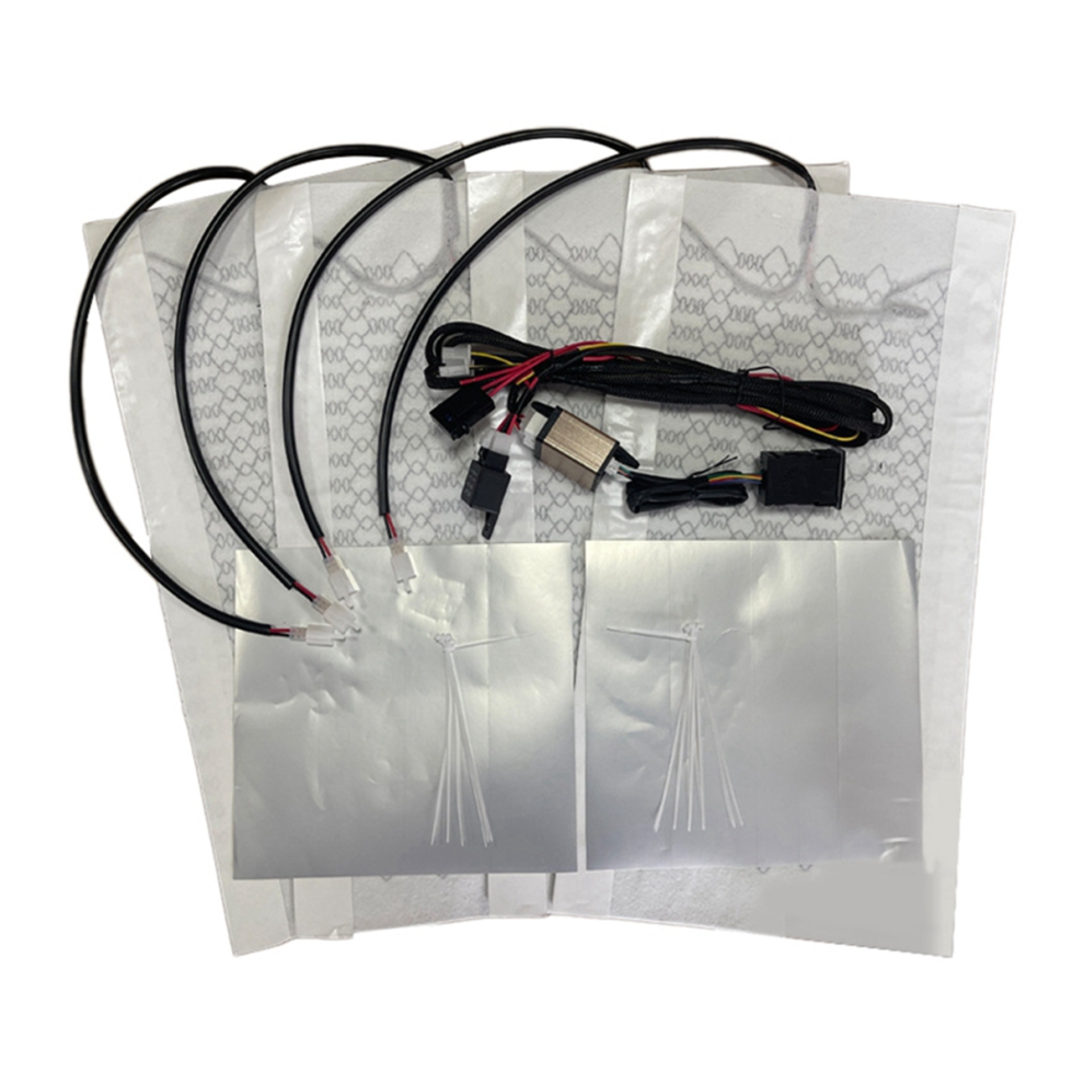 Universal Built-In Car Seat Heater Kit Fit 2 Seats 12V Heating Pads 4853297074195