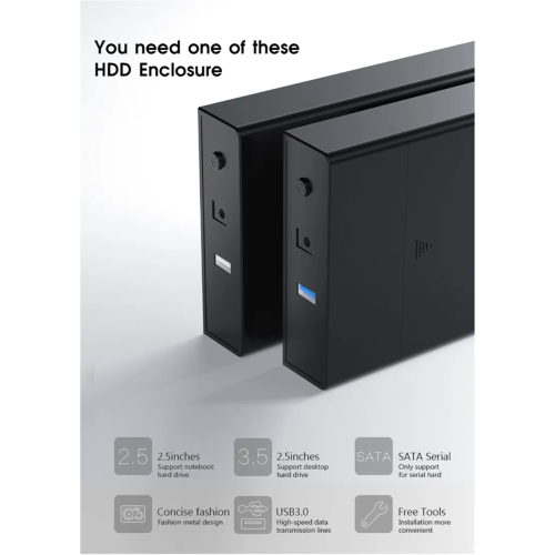 Caixa para HDD externo de 3,5 polegadas com USB 3.0 e leitor de cartão europeu. 2