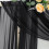 Draperingstyg för bröllopsbåge för Halloween-ceremoni svart 3