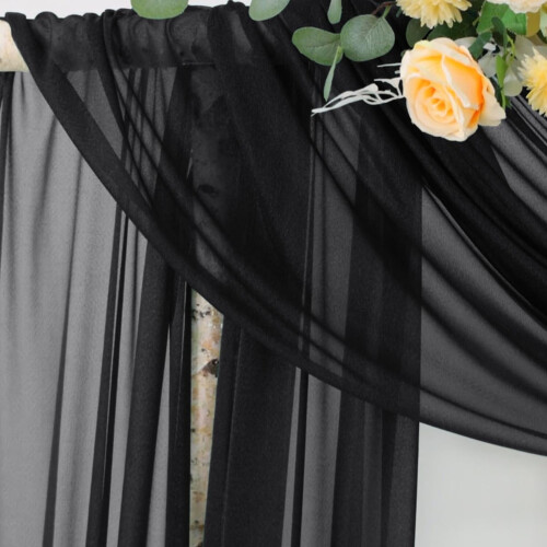 Draperingstyg för bröllopsbåge för Halloween-ceremoni svart 2
