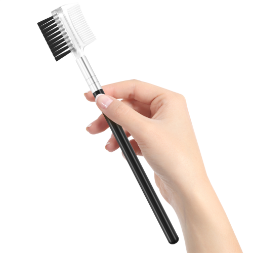 Women Double-sides Brow Comb Eyebrow Brush Makeup Tool 1pcs Black 2