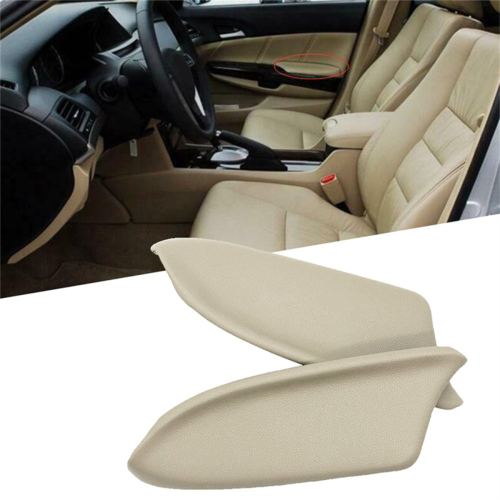 1Pair Beige Front Door Armrest Base Plate Cover for Accord 2