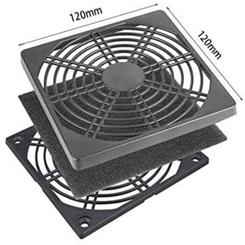 2 Stück ABS Computer-Lüftergitter 120-mm Lüfterfilter Netzabdeckung 2
