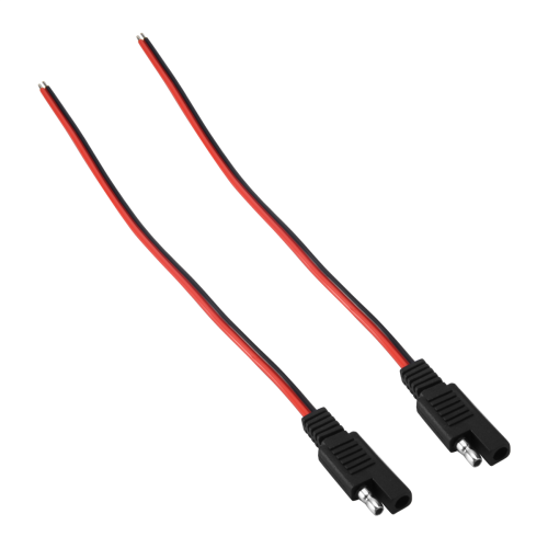 2 piezas de cable de extensión SAE, 10 A, para panel solar y batería, cable SAE, 1 pie (30 cm) 1