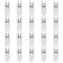 20 Stück G9-Halogenlampen, 25 W, klare Halogenlampen, dimmbar, 2800 K