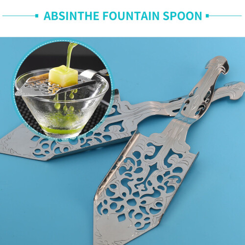 2 stycken absintskedar, rostfritt stål – absintcocktailssked 2