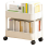 Carrello portaoggetti mobile a 2 livelli con ripiano portaoggetti 1