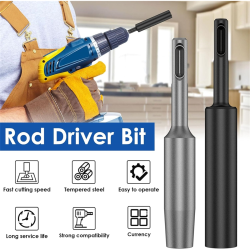 2 Pcs Ground Rod Driver 15mm/25mm Professional SDS-Plus Ground Rod 1