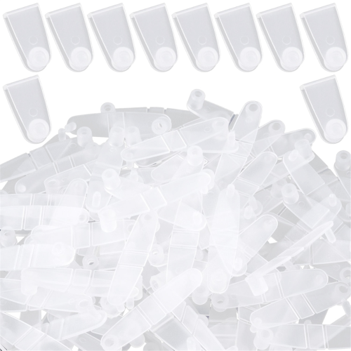 200 peças de clipes plásticos para chaveiro, conector acrílico para chaveiro