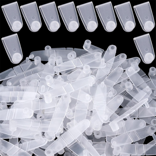 200 peças de clipes plásticos para chaveiro, conector acrílico para chaveiro 1