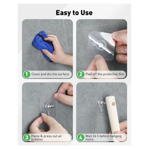 20 Pcs Self Adhesive Picture Hooks, 26.5 Lbs Load Heavy Duty 1