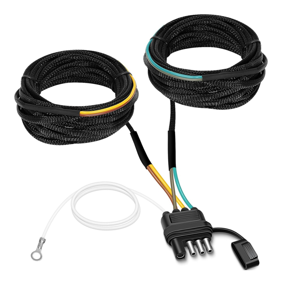 22Ft 4 Pin 5 Wire Trailer Wiring Harness,Trailer Kit Light 4851967803175