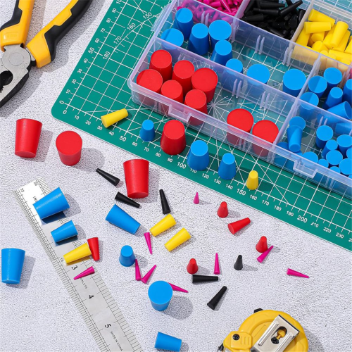 250pcs 8 Sizes Silicone Cone Plug Kit Powder Coating Kit 2