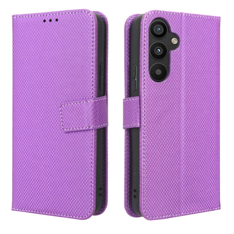 (Purple) Case For Samsung Galaxy A34 5G Magnetic Wallet Kickstand Card Holder Cover Purple 764563090587