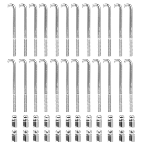 24Pcs Standard Banjo Round Hook Banjo Bracket Hook & Nut